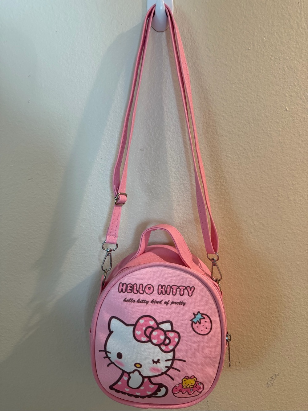 New Girls Sanrio Hello Kitty Pink Crossbody/Backpack W/Adjustable Strap